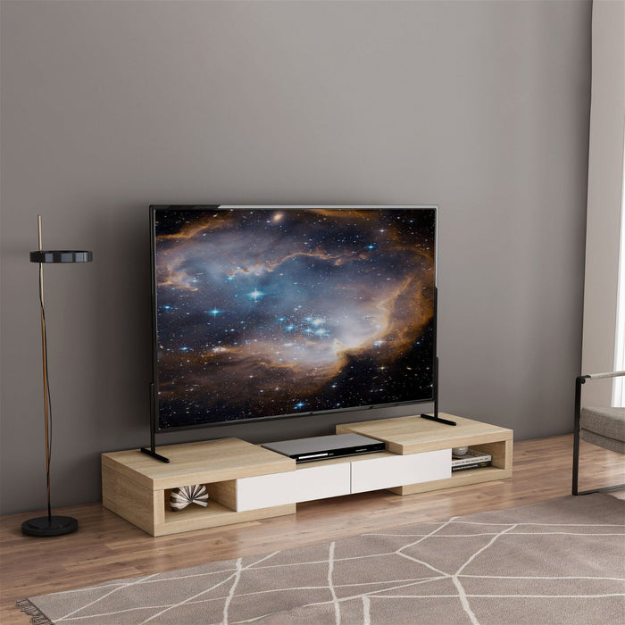 Split Expandable TV Cabinet 250cm Light Oak by Tauris™ -Home Living Store - -  
