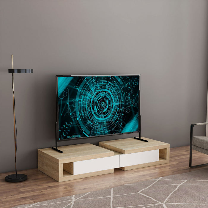 Split Expandable TV Cabinet 250cm Light Oak by Tauris™ -Home Living Store - -  