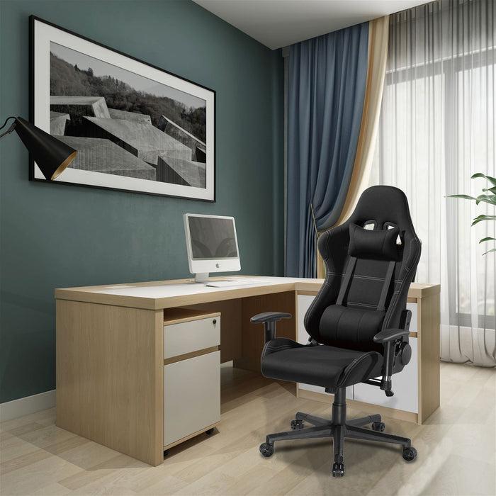 Stealth Ergonomic Gaming or Office Chair, adjustable arm rests, Black by Tauris -Home Living Store - -  