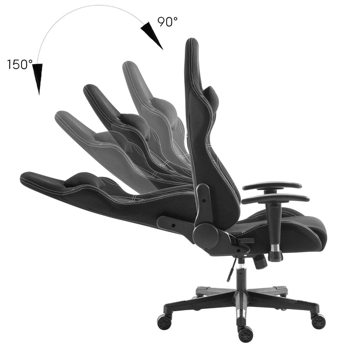 Stealth Ergonomic Gaming or Office Chair, adjustable arm rests, Black by Tauris -Home Living Store - -  