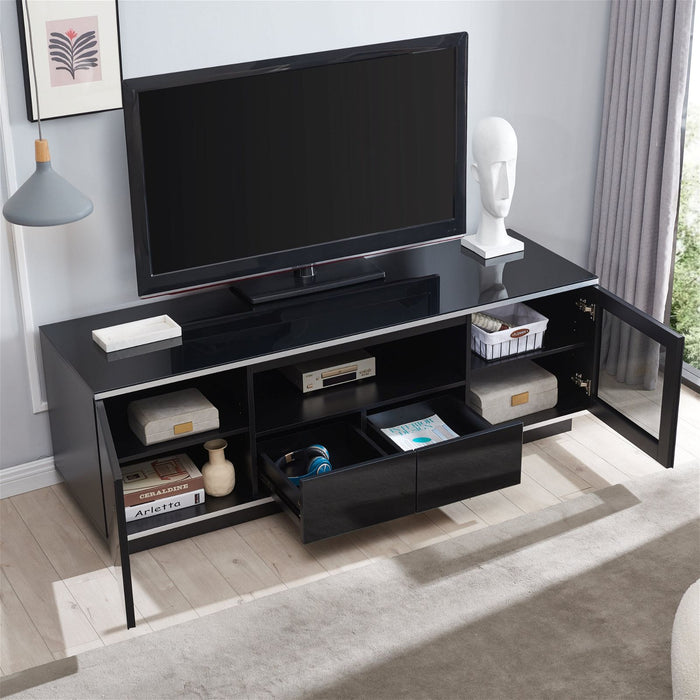 TITAN 1800 Entertainment Unit Black by Tauris -Home Living Store - -  