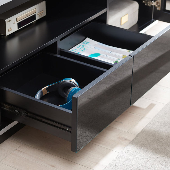 TITAN 1800 Entertainment Unit Black by Tauris -Home Living Store - -  