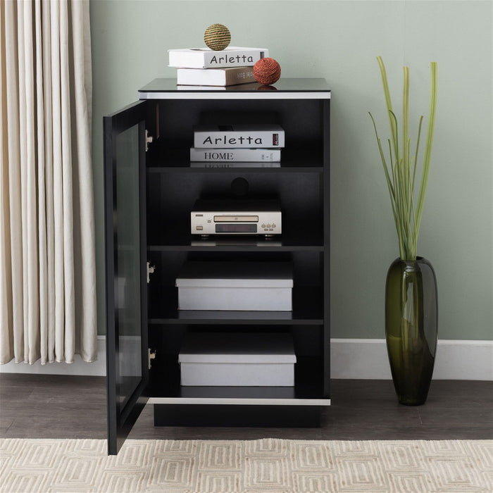 TITAN HiFi Black Entertainment Rack by Tauris™ -Home Living Store - -  