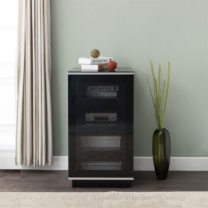 TITAN HiFi Black Entertainment Rack by Tauris™ -Home Living Store - -  