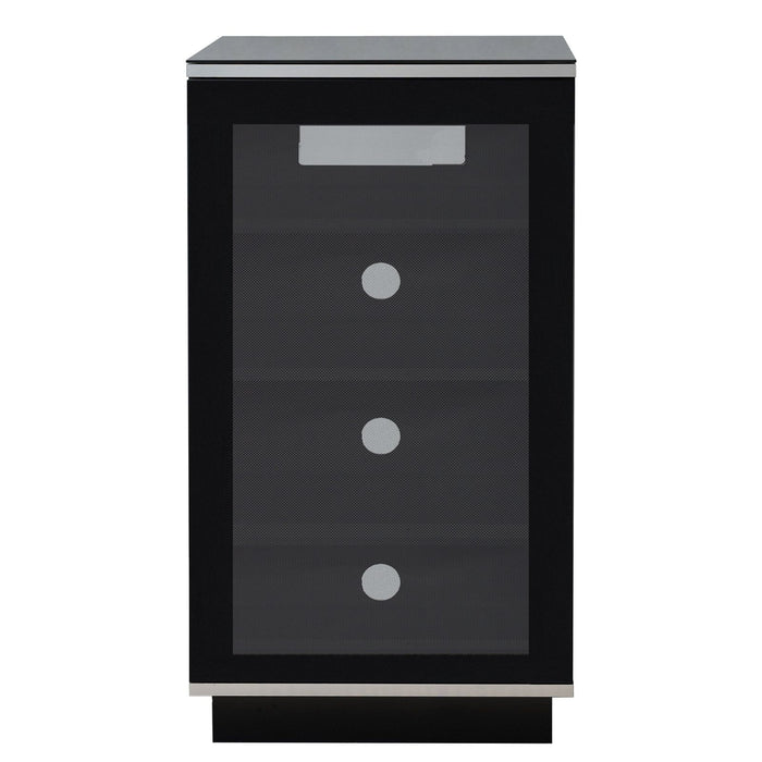 TITAN HiFi Black Entertainment Rack by Tauris™ -Home Living Store - -  