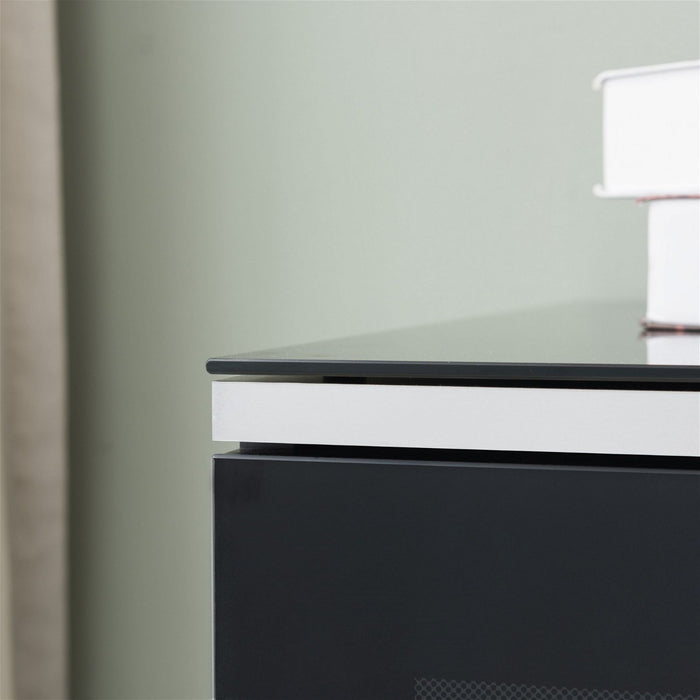 TITAN HiFi Black Entertainment Rack by Tauris™ -Home Living Store - -  