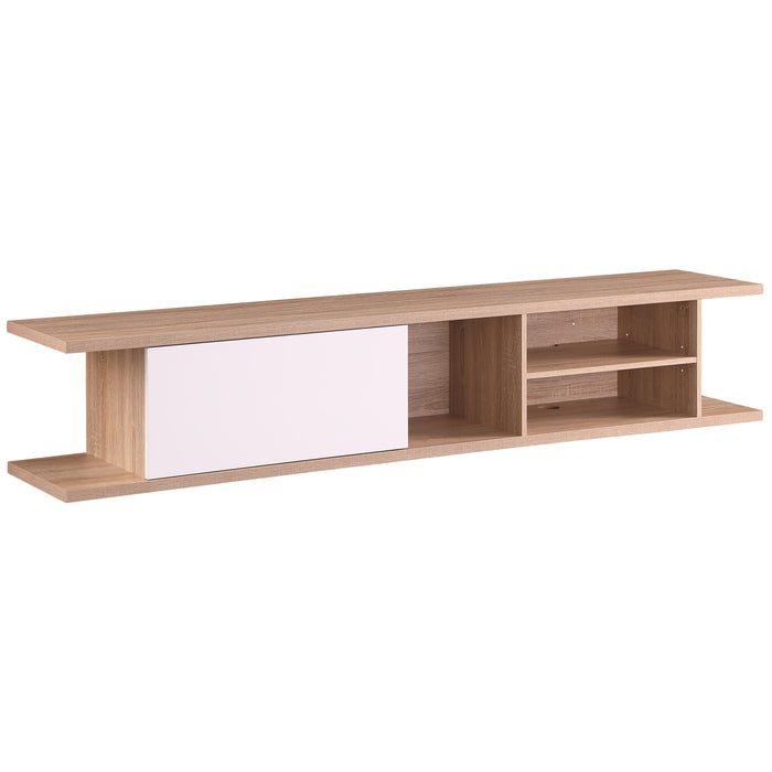 Auldrin 2000 Floating Entertainment Unit Hovering Wall Mount Oak by Tauris™