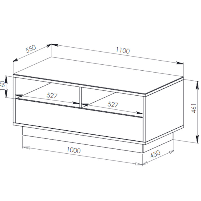 TITAN Coffee Table Black by Tauris™