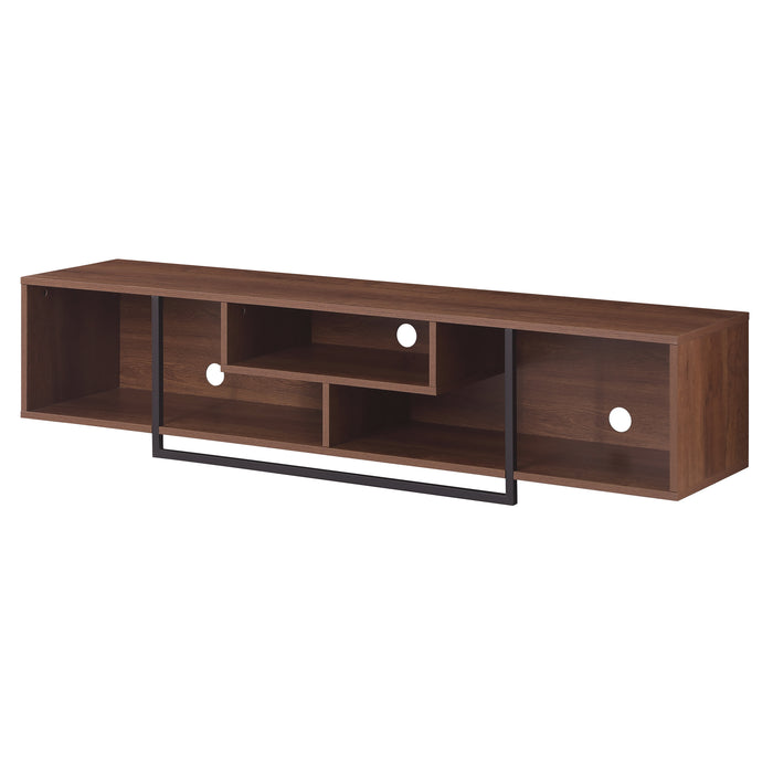 Vader 1800 Dark Oak, Open style Entertainment Unit, TV Cabinet by Tauris™