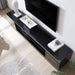 Tauris Diablo 210cm, Entertainment Unit, Tempered Glass, Black TV Cabinet -Home Living Store - -  