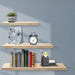 Three Piece Wall Floating Shelf Set DIY Mount Storage Book Display Rack Oak -Home Living Store - -  