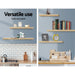 Three Piece Wall Floating Shelf Set DIY Mount Storage Book Display Rack Oak -Home Living Store - -  