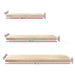 Three Piece Wall Floating Shelf Set DIY Mount Storage Book Display Rack Oak -Home Living Store - -  