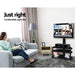 Three Tier Floor TV Stand with Bracket Shelf Mount -Home Living Store - -  