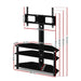 Three Tier Floor TV Stand with Bracket Shelf Mount -Home Living Store - -  