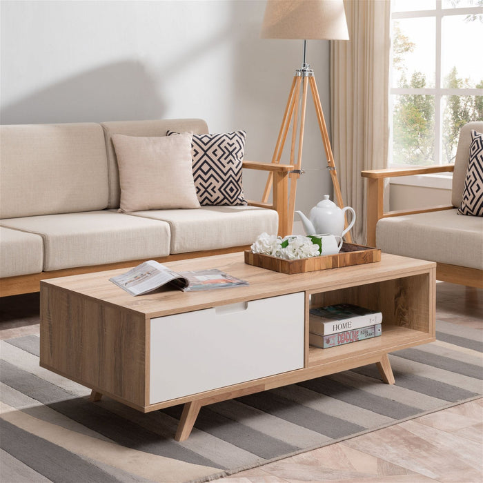 Tuscany Coffee Table 1200mm Oak White by Criterion -Home Living Store - -  