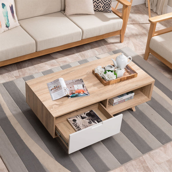 Tuscany Coffee Table 1200mm Oak White by Criterion -Home Living Store - -  