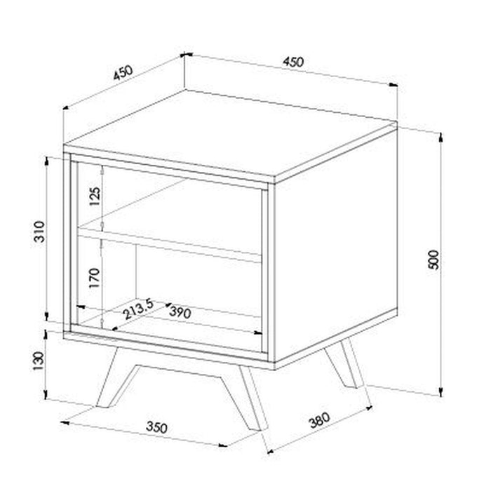 Tuscany End Table 450mm Oak White by Criterion - Home Living Store - End Table