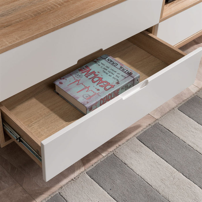 Tuscany Entertainment Unit 1500mm Oak White by Criterion - Home Living Store - Entertainment Unit