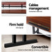 Twin Laptop Table Desk - Dark Wood -Home Living Store - -  