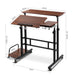 Twin Laptop Table Desk - Dark Wood -Home Living Store - -  