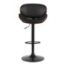 Two Artiss Bar Stools Kitchen Leather Barstools Swivel Gas Lift Chairs Black -Home Living Store - -  