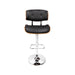 Two Bar Stools Gas Lift Leather Black -Home Living Store - -  