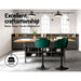Two Bar Stools Gas Lift Velvet Green -Home Living Store - -  