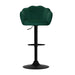 Two Bar Stools Gas Lift Velvet Green -Home Living Store - -  