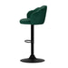 Two Bar Stools Gas Lift Velvet Green -Home Living Store - -  