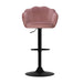 Two Bar Stools Gas Lift Velvet Pink -Home Living Store - -  