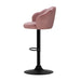 Two Bar Stools Gas Lift Velvet Pink -Home Living Store - -  