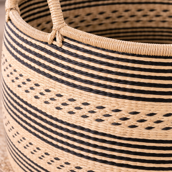 POPPY Set of 3 Seagrass Woven Baskets – Handmade Natural Décor Storage