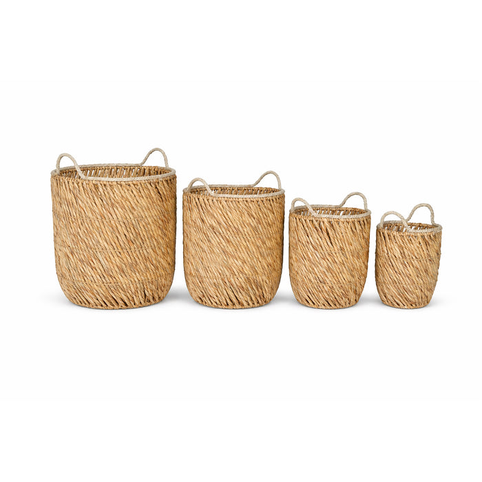 Marigold Handwoven Water Hyacinth Basket Set (Set of 4) by Urban Style