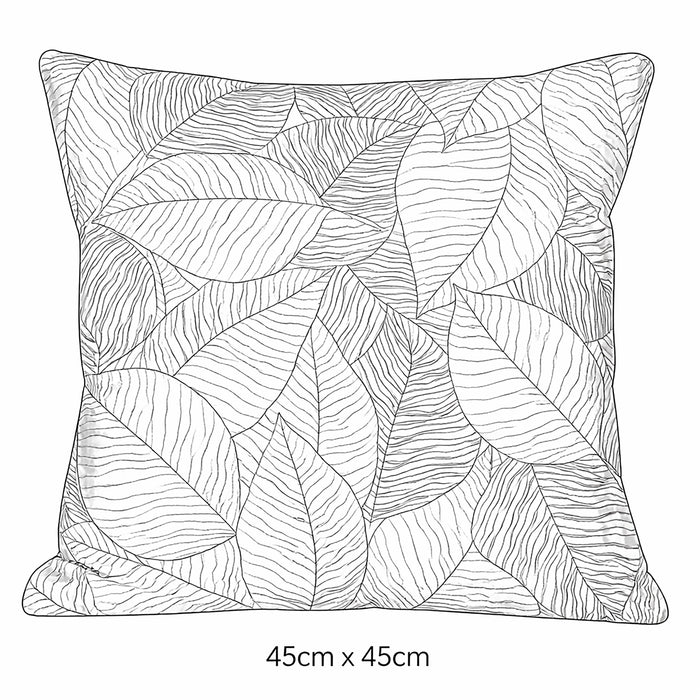 Urban Style Decorative Pink Leaves Lounge Cushion - 45 x 45cm