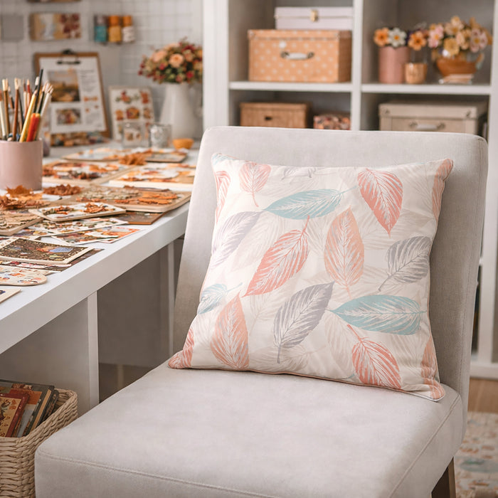 Urban Style Autumn Leaves Decorative Cushion | 45 x 45cm