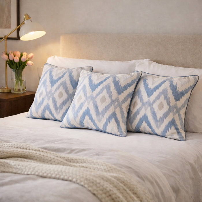 Urban Style Cushion - Blue Geo Diamond 45 x 45cm
