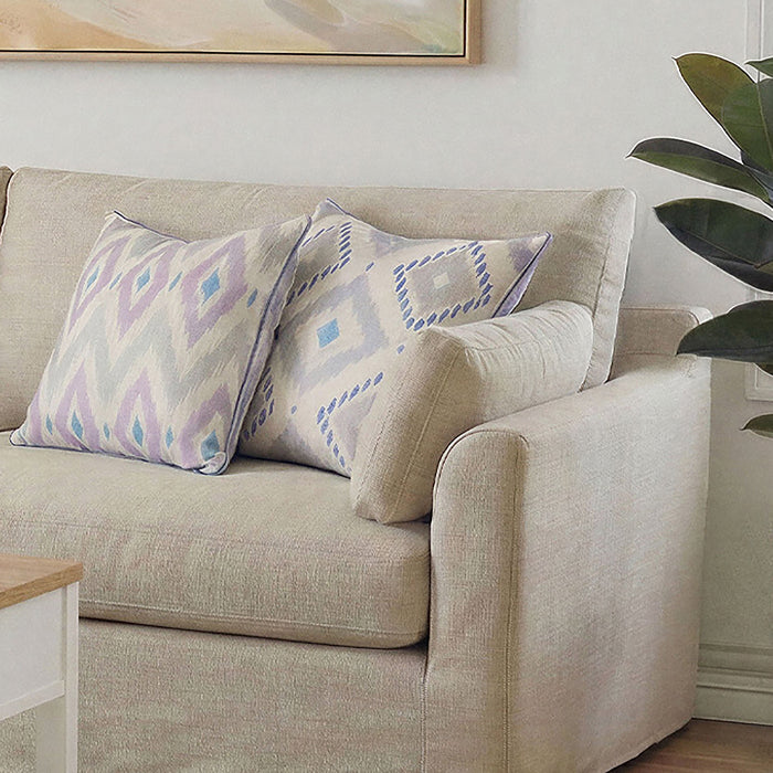Urban Style Cushion - Decorative Blue Diamonds 45 x 45cm