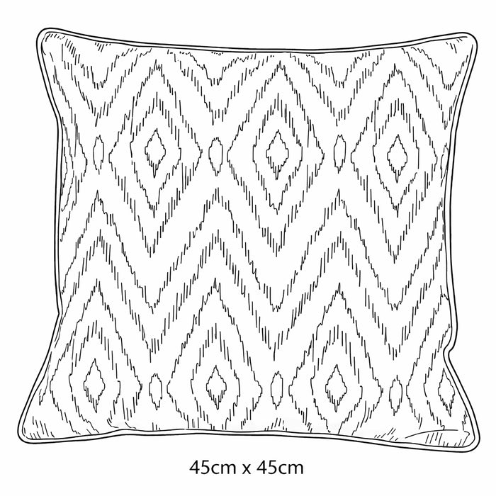 Urban Style Decorative Grey Diamond Lounge Cushion - 45 x 45cm