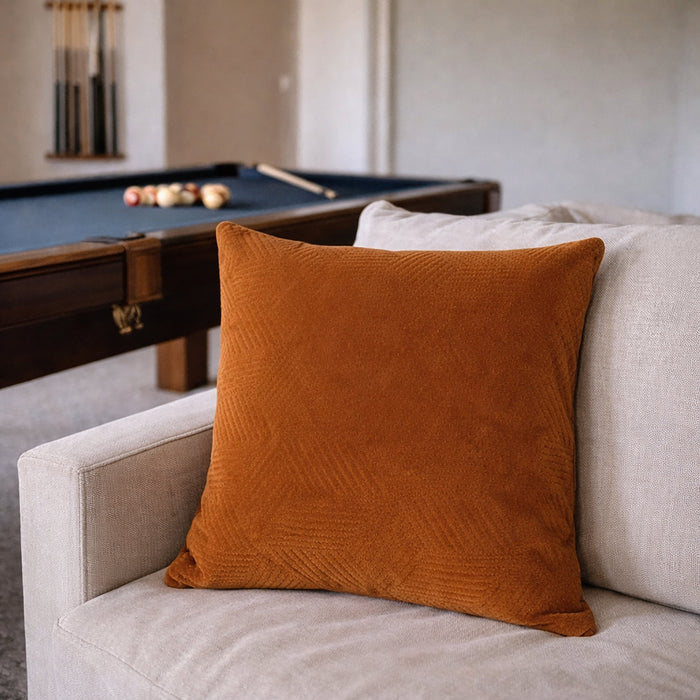 Urban Style Decorative Rust Lines Cushion 45x45cm