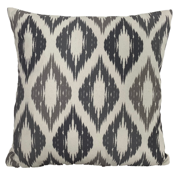 Urban Style Decorative Rustic Diamonds Lounge Cushion | Black & Grey