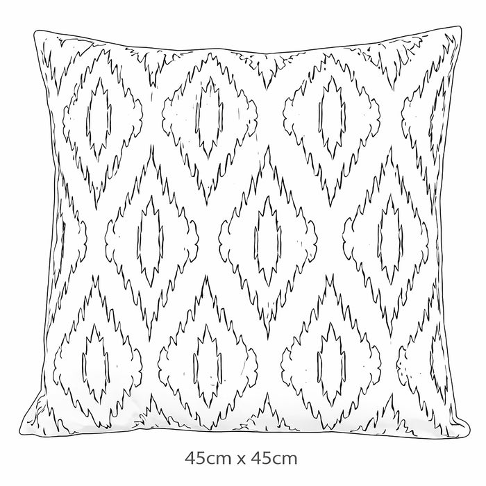 Urban Style Decorative Rustic Diamonds Lounge Cushion | Black & Grey