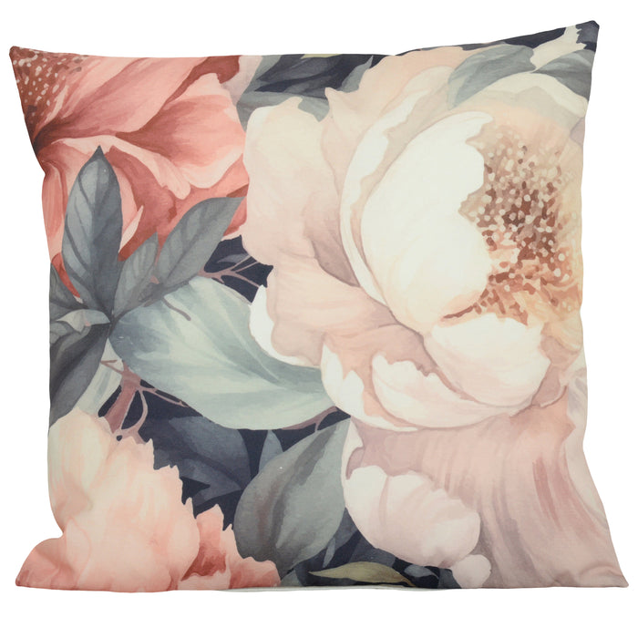 Urban Style Decorative Peony Lounge Cushion | 45x45cm
