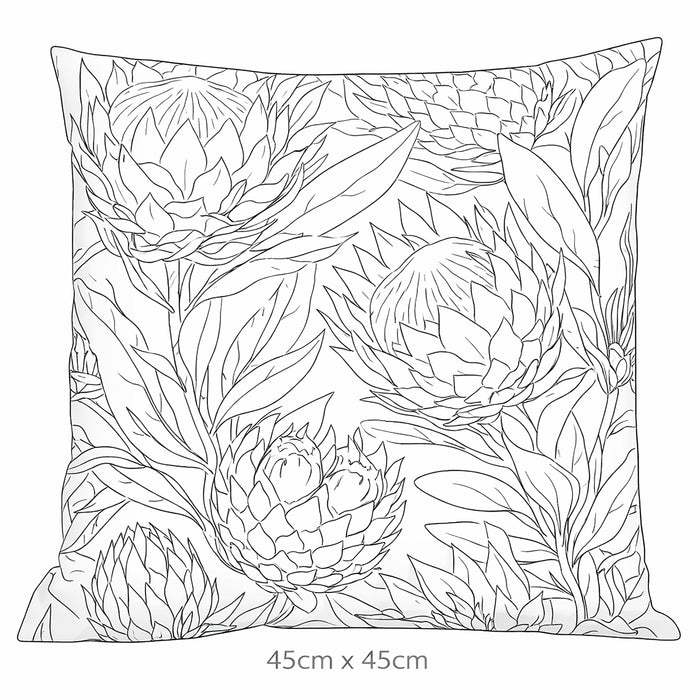 Urban Style Cushion | Bold Protea Print | 45x45cm