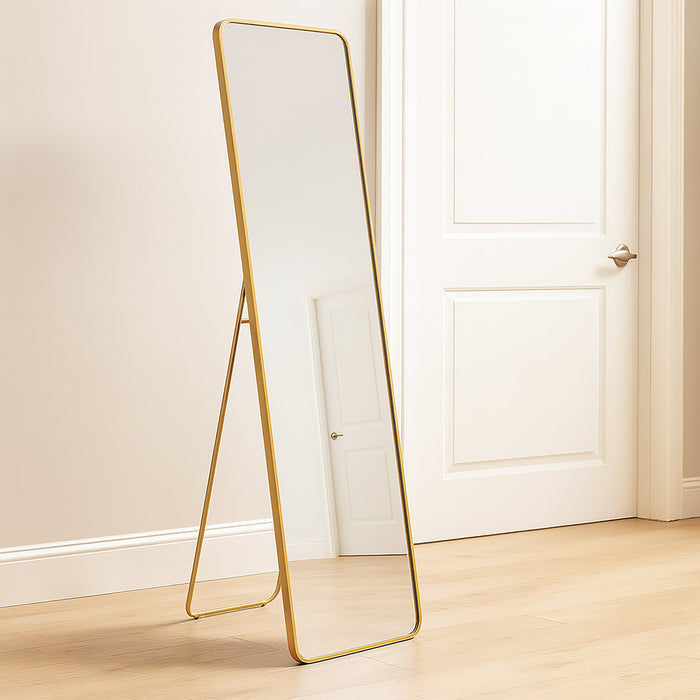 Urban Style Reflections Free Standing Mirror – Gold | 150cm