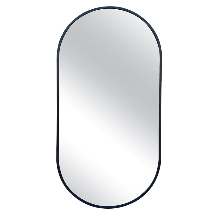 Urban Style Reflections Oval Mirror – Black | 120cm