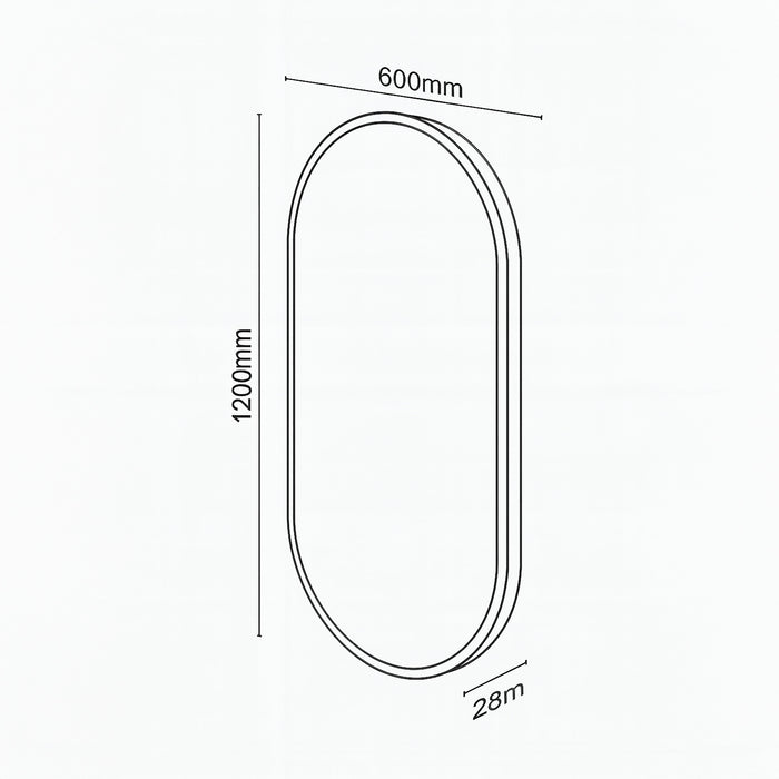 Urban Style Reflections Oval Mirror – Gold | 120cm