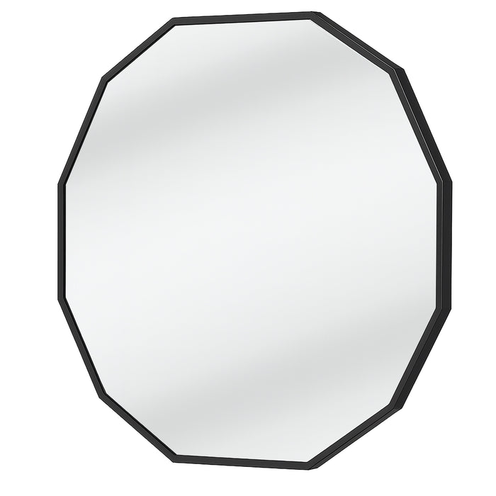 Urban Style Reflections Geometric Mirror – Black | 90cm