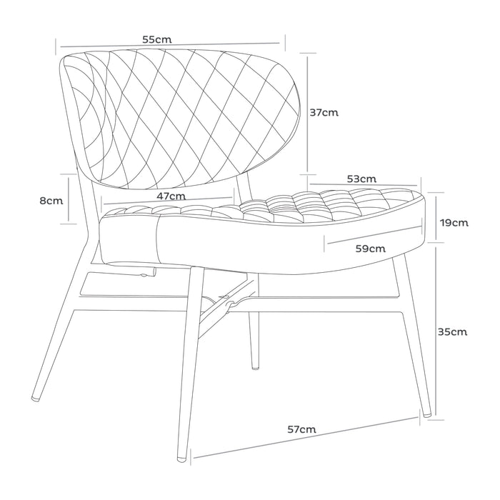 Boudoir Accent Chair — TAN PU, Compact & Stylish for Bedroom or Living Room