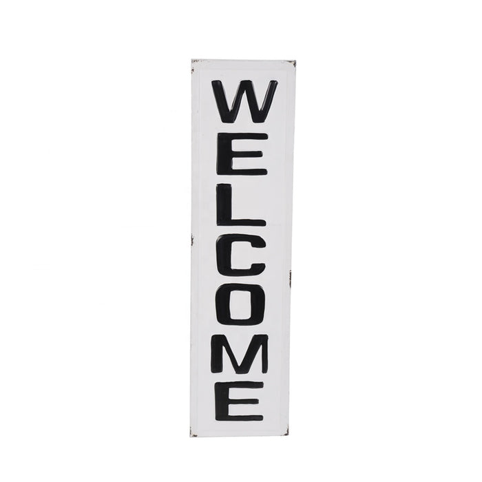 Welcome Sign 900mm Distressed White by Urban Style